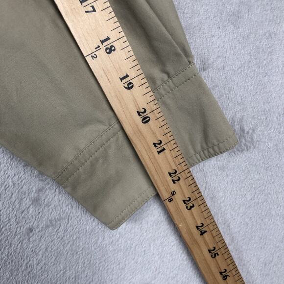 TRAVELSMITH Khaki Safari Cargo Jacket Women's Sz XL Beige Roll Tab Twill Pockets - Picture 11 of 13